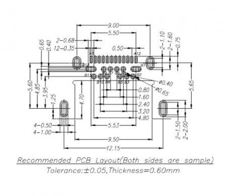Dimensi Produk Konektor Tipe C TCWSKRFHY003R